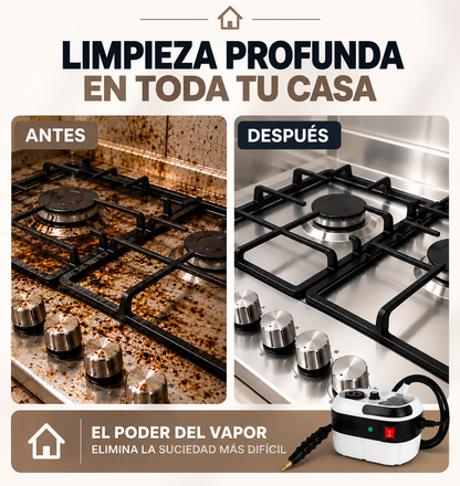 LIMPIADORA A VAPOR PORTÁTIL 2500W DE ALTA PRESIÓN | ACCESORIOS DE REGALO 🎁